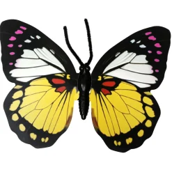 Decoración De Animales|Decoración De Primavera>DecoWoerner 2 Mariposas Deco Amarillas 50 Cm amarillo