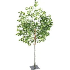 Decoración De Primavera|Árboles Artificiales>DecoWoerner Abedul Artificial Con Placa De Soporte, 200 Cm verde