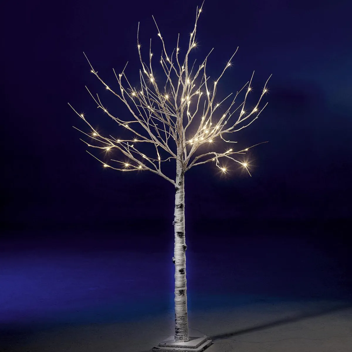 Decoración De Invierno|Árboles Artificiales>DecoWoerner Abedul Con LED, 120 Cm blanco