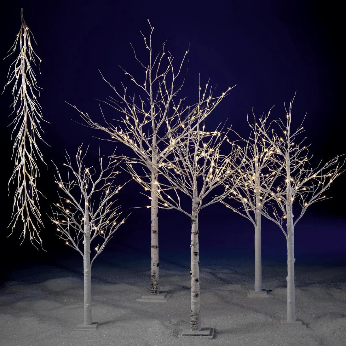 Decoración De Invierno|Árboles Artificiales>DecoWoerner Abedul Con LED, 120 Cm blanco