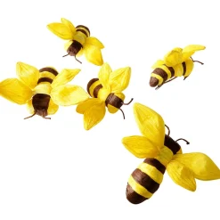 Decoración De Animales|Decoración De Primavera>DecoWoerner Abejas Decorativas 10-14 Cm, 5 Piezas amarillo