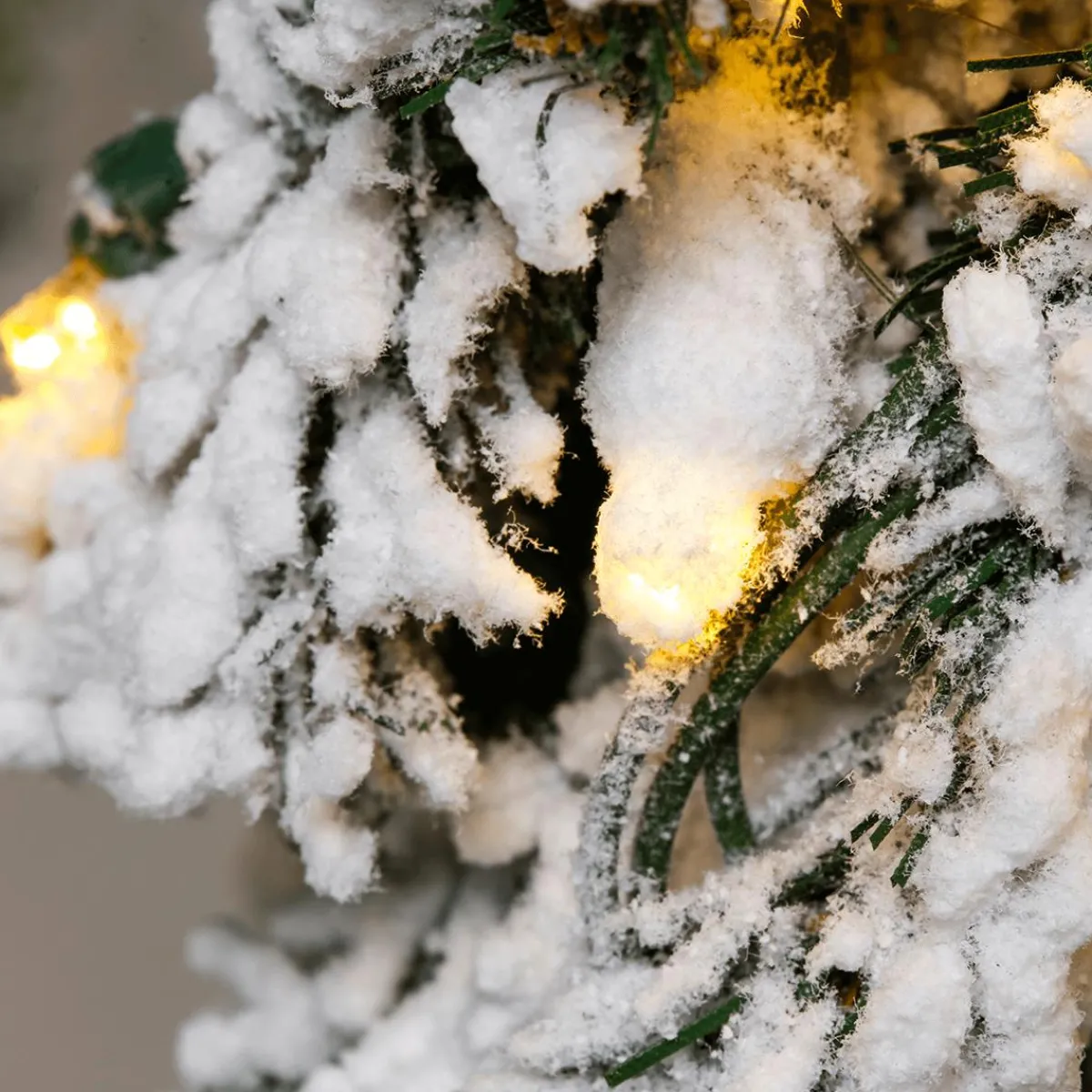 Árboles De Navidad Artificiales>DecoWoerner Abeto Artificial Nevado Con LED 90 Cm blanco