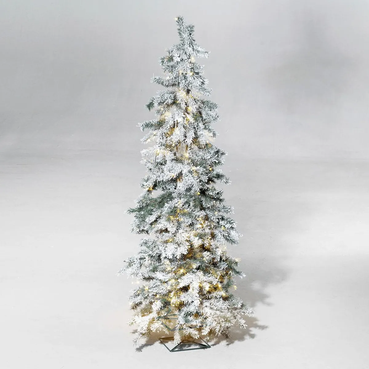 Árboles De Navidad Artificiales>DecoWoerner Abeto De Invierno, Abeto Artificial De Luvi Con Nieve Con Luz LED, 160 Cm blanco