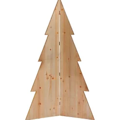 Decoración Natural|Figuras De Navidad>DecoWoerner Abeto Decorativo De Madera Altura 100 Cm Madera natural