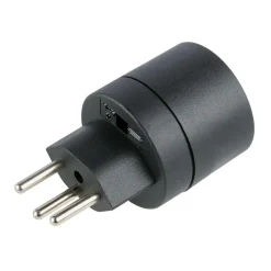Luz Decorativa|Luces De Navidad>DecoWoerner Adaptador Para Enchufe Suizo negro