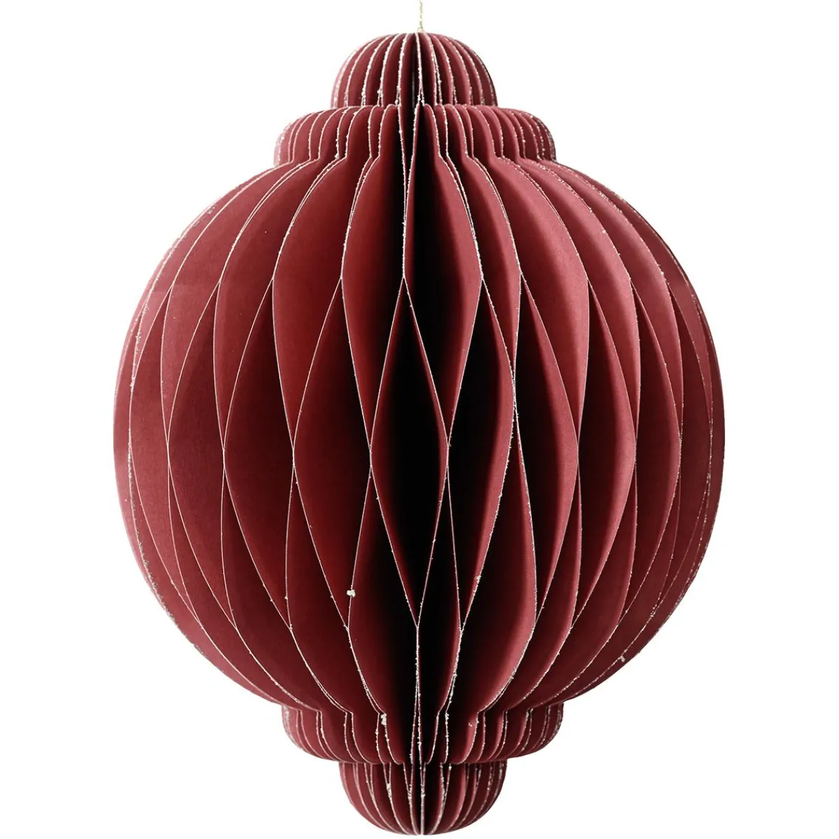 Decoración Temática|Figuras De Navidad>DecoWoerner Adorno Colgante De Papel De Nido De Abeja De Lujo Redondo 11,3 Cm Ø rojo