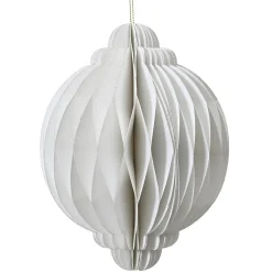 Decoración Temática|Figuras De Navidad>DecoWoerner Adorno Colgante De Papel De Nido De Abeja De Lujo Redondo De 30 Cm Ø blanco