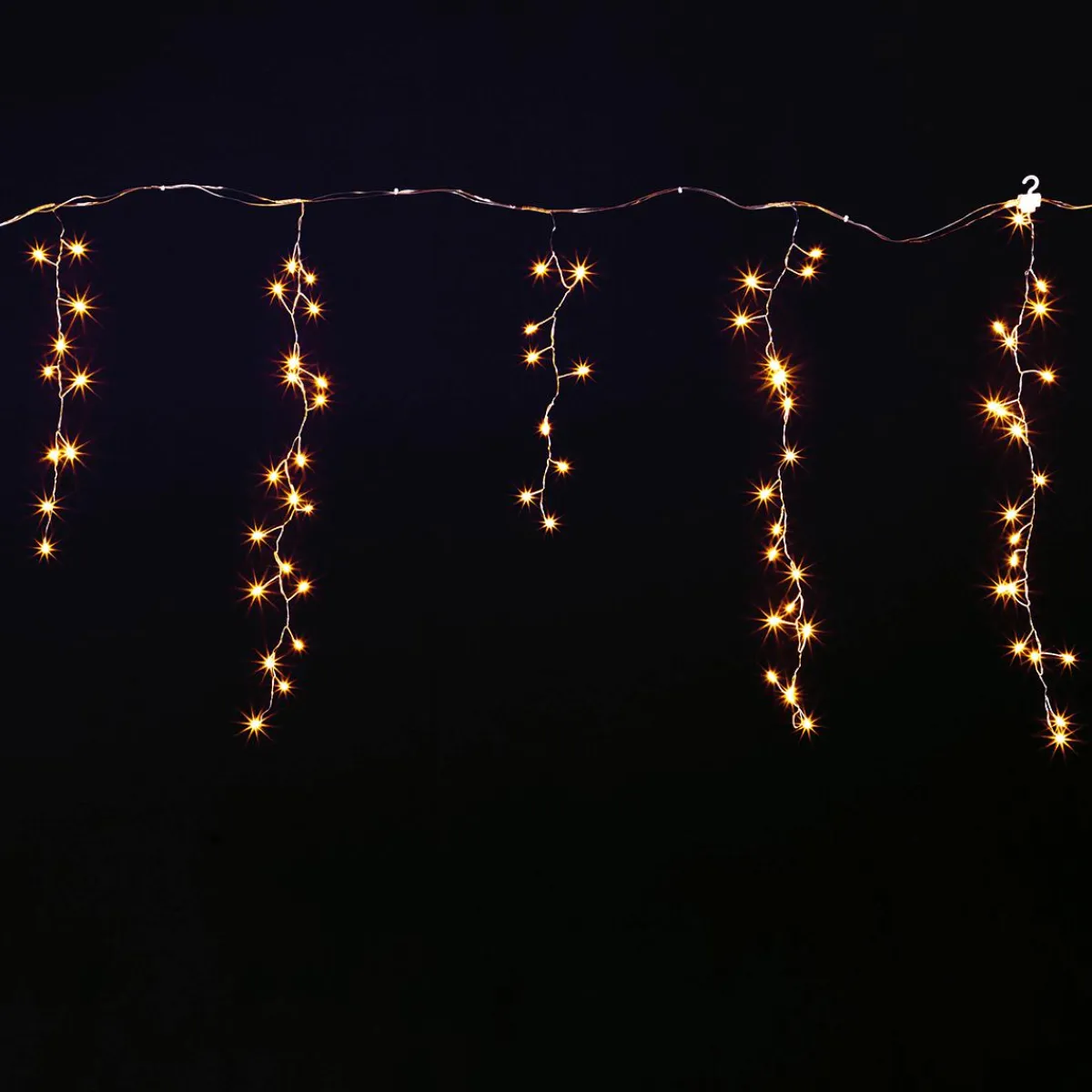 Luces De Navidad>DecoWoerner Alambre LED Icicle Light "Fuegos Artificiales", Cortina De Luces Anchura 385 Cm plata