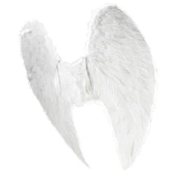 Decoración Navideña Xxl>DecoWoerner Alas De ángel Blancas Con Plumas, Longitud 120 Cm blanco