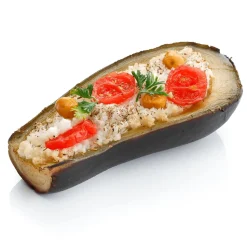 Platos Y Comida Rápida|Verduras Y Hierbas>DecoWoerner Alimento Falso De Berenjena Rellena Por La Mitad 15 Cm violeta