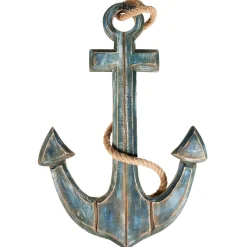 Decoración Natural|Decoración De Verano>DecoWoerner Ancla Marítima Decorativa , Longitud 60 Cm azul