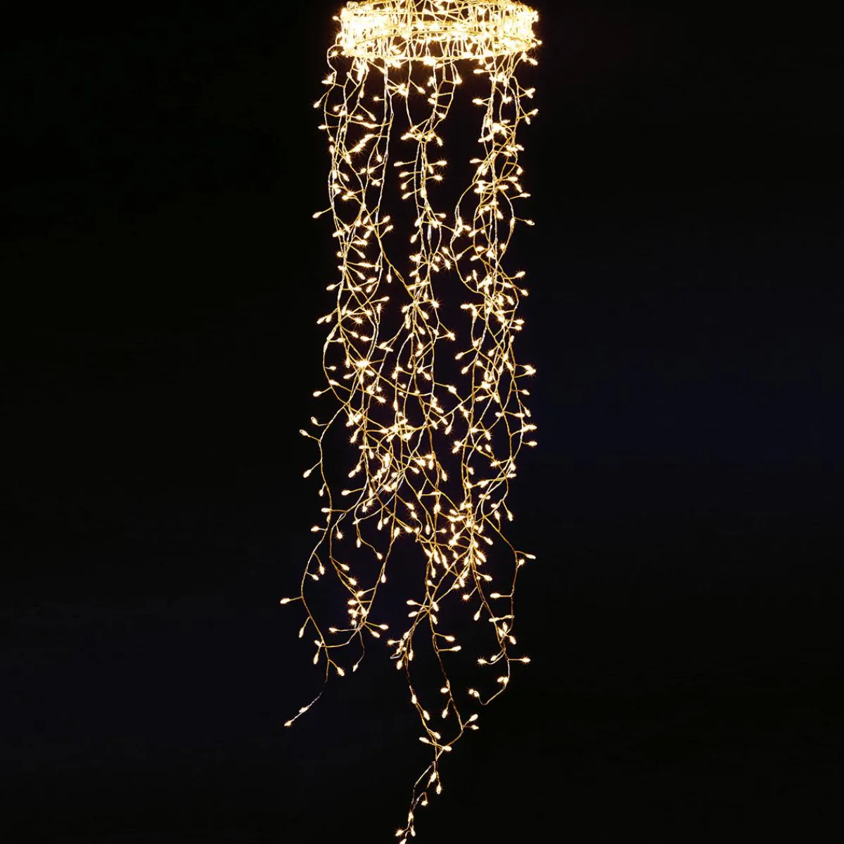 Luces De Navidad>DecoWoerner Anillo De Luces De Alambre "Fuegos Artificiales", Longitud 60 Cm, Ø 20 Cm plata