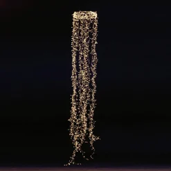 Luces De Navidad>DecoWoerner Anillo De Luces De Alambre "Fuegos Artificiales", Longitud 185 Cm, Ø 30 Cm plata