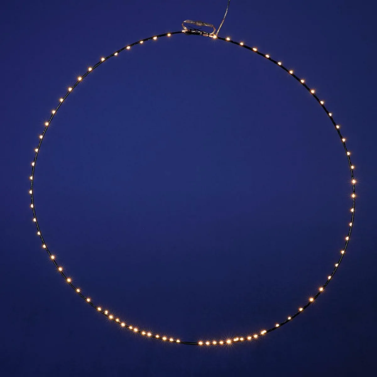 Luces De Navidad>DecoWoerner Anillo De Luces LED Para Exteriores, LED Cálido, Ø 75 Cm negro