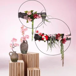 Ayudas Y Herramientas De Decoración|Decoración De Otoño>DecoWoerner Anillo Decorativo De Metal, Ø 100 Cm negro