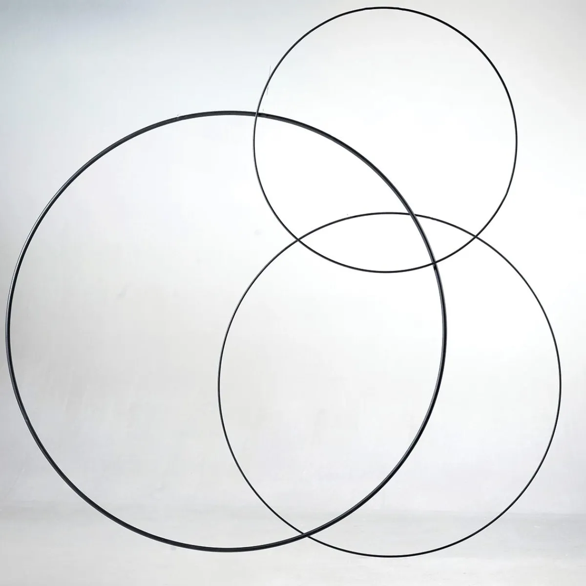 Ayudas Y Herramientas De Decoración|Decoración De Otoño>DecoWoerner Anillo Decorativo De Metal, Ø 100 Cm negro