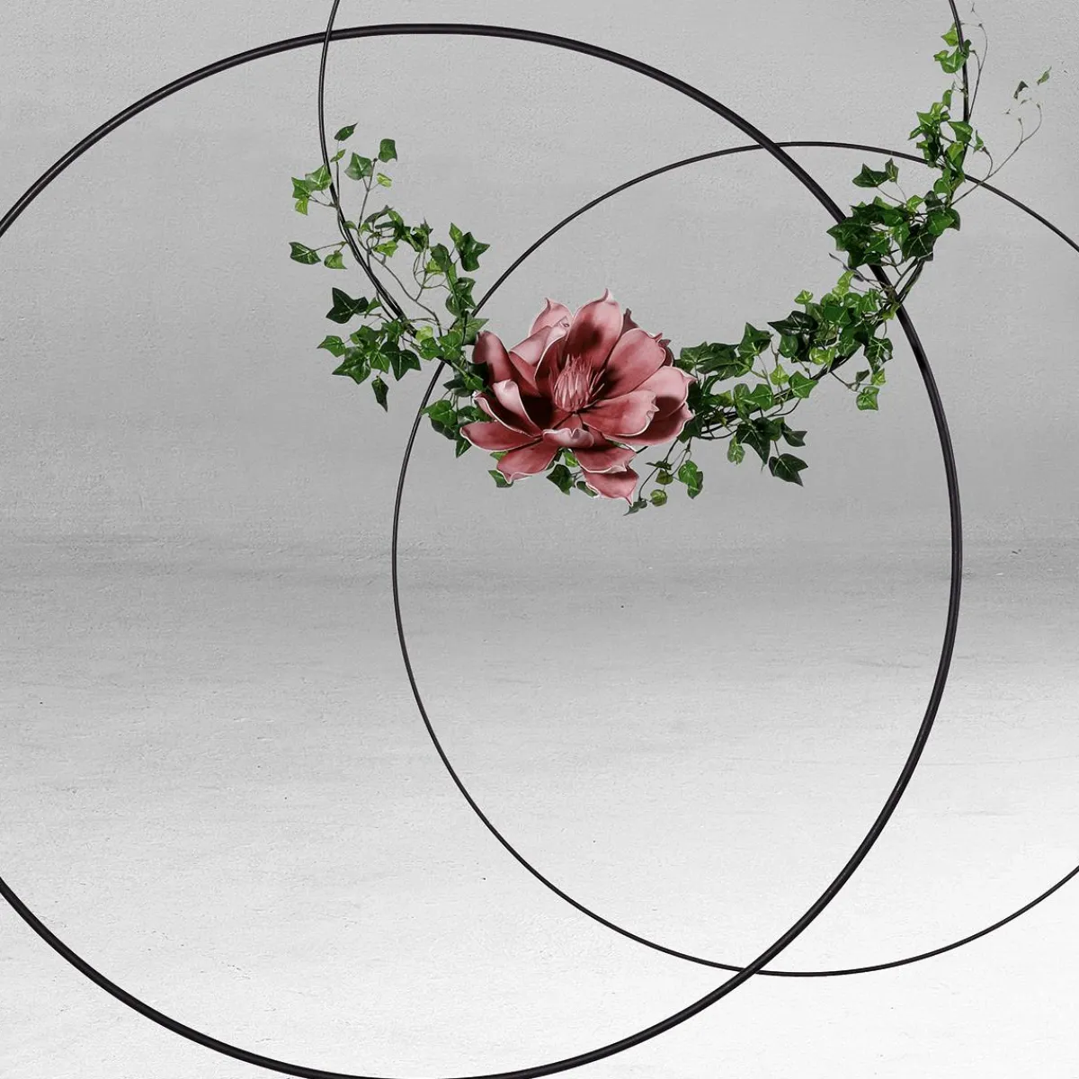 Ayudas Y Herramientas De Decoración|Decoración De Otoño>DecoWoerner Anillo Decorativo De Metal, Ø 100 Cm negro
