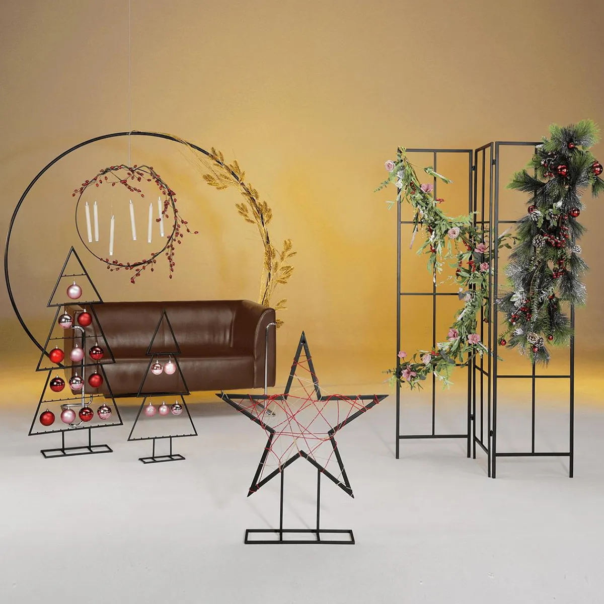 Ayudas Y Herramientas De Decoración|Decoración Temática>DecoWoerner Anillo Decorativo De Metal, Ø 200 Cm oro