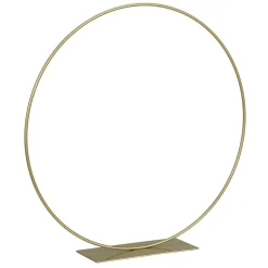 Ayudas Y Herramientas De Decoración|Macetas Y Artículos De Decoración>DecoWoerner Anillo Decorativo De Metal Con Soporte, Dorado 30 Cm Ø oro