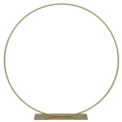 Ayudas Y Herramientas De Decoración|Macetas Y Artículos De Decoración>DecoWoerner Anillo Decorativo De Metal Con Soporte, Dorado 30 Cm Ø oro