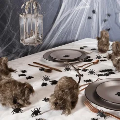 Decoración De Animales|Decoración Dispersa>DecoWoerner Arañas Decorativas Con Purpurina 72 Unidades En negro