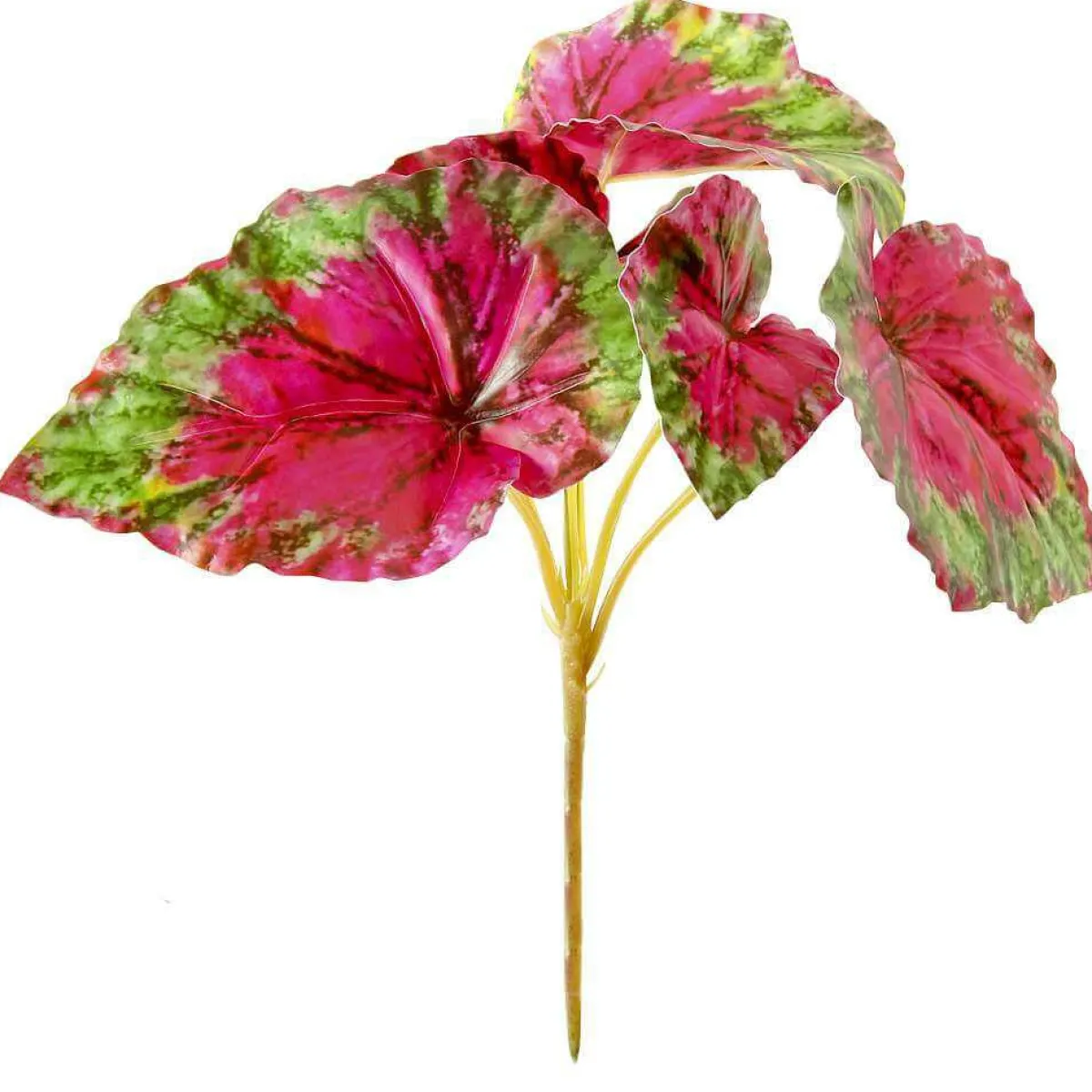 Plantas Verdes|Hojas>DecoWoerner Arbusto De Begonia Artificial , 26 Cm, 3 Piezas rojo