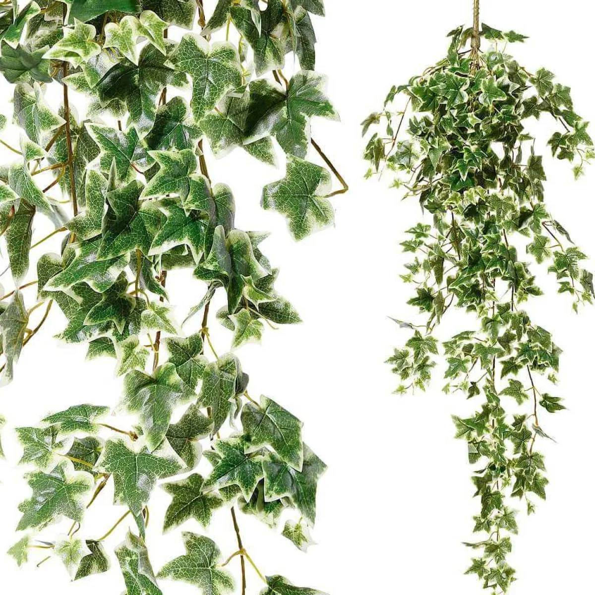 Plantas Verdes|Plantas Colgantes>DecoWoerner Arbusto De Hiedra Artificial Con Palo . Blanco, 114 Cm verde
