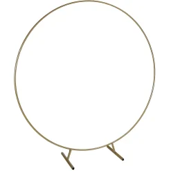 Ayudas Y Herramientas De Decoración|Decoración Temática>DecoWoerner Arco De Boda Dorado Redondo Arco De Metal 200 Cm oro