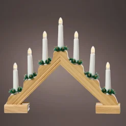 Figuras De Navidad|Luces De Navidad>DecoWoerner Arco De Velas LED Blanco Cálido Madera natural