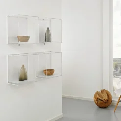 Expositores Para Tiendas>DecoWoerner Armario De Pared Para Exposiciones 42 X 42 X 25 Cm transparente