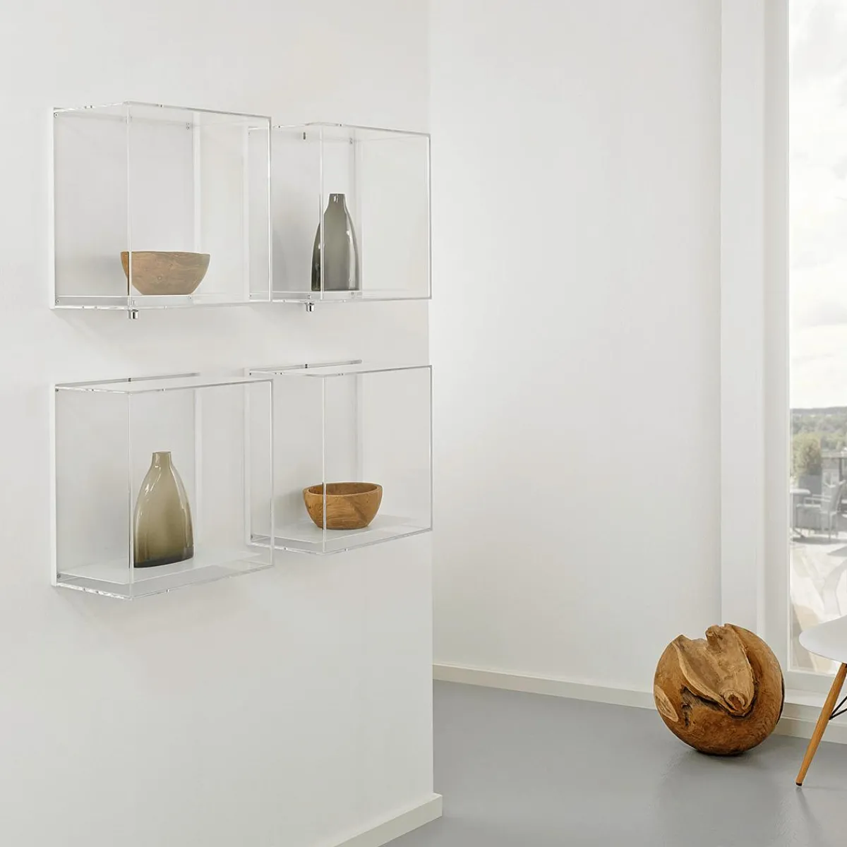 Expositores Para Tiendas>DecoWoerner Armario De Pared Para Exposiciones 42 X 42 X 25 Cm transparente