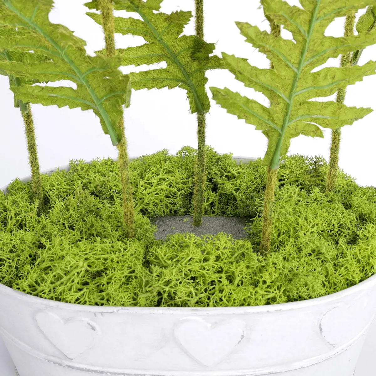 Decoración De Verano|Decoración De Primavera>DecoWoerner Bañera De Zinc Con Motivo De Corazón 32 Cm blanco