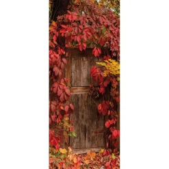 Pancartas De Otoño>DecoWoerner Bandera De Tela Ignífuga "Hojas De Otoño" 100 X 200 Cm rojo
