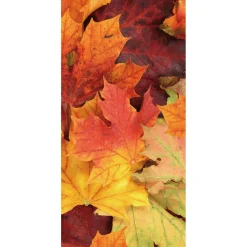 Decoración De Otoño|Pancartas De Otoño>DecoWoerner Bandera De Tela Ignífuga "Hojas De Otoño" 100 X 200 Cm naranja
