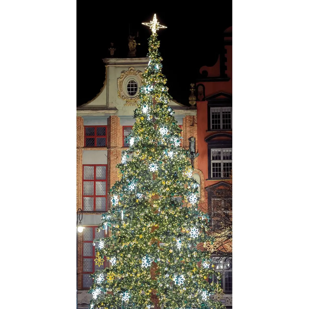 Pancartas De Navidad E Invierno>DecoWoerner Bandera De Tela Árbol De Navidad 100 X 200 Cm verde