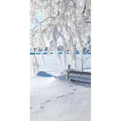 Decoración De Invierno|Pancartas De Navidad E Invierno>DecoWoerner Bandera Paisaje Nieve 1 X 2 M blanco
