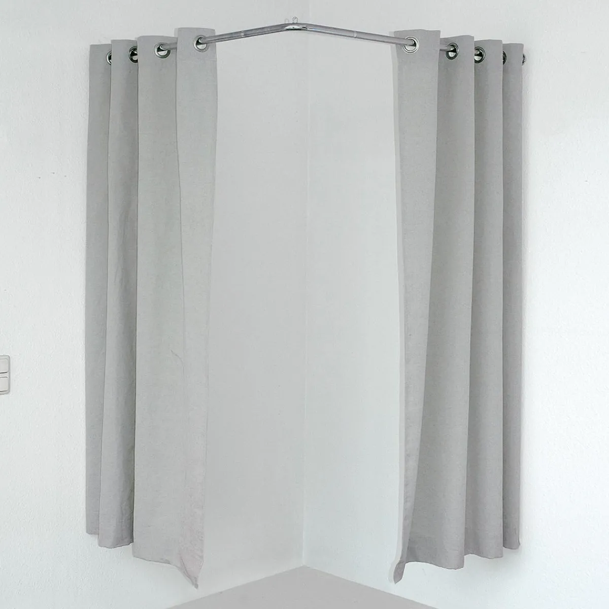 Probadores Y Cortinas>DecoWoerner Barra Para Probador De Esquina plata