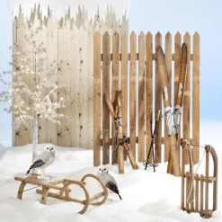 Decoración De Animales|Decoración De Invierno>DecoWoerner Búhos Decorativos De Piel Sintética 48 Cm Gris
