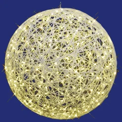 Luces De Navidad>DecoWoerner Bola 3D De Fibra De Vidrio Con Luz IP67, 75 Cm Ø blanco