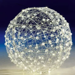 Luz Decorativa|Luces De Navidad>DecoWoerner Bola De Alambre Con Luz LED Ø 45 Cm plata