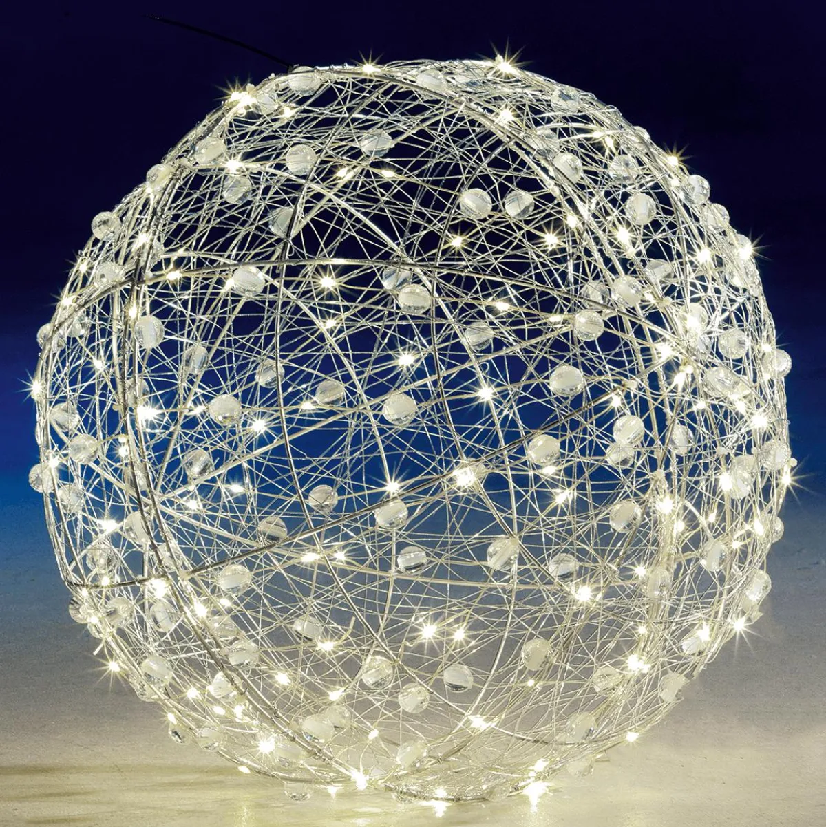 Luz Decorativa|Decoración Navideña Xxl>DecoWoerner Bola De Alambre Con Luz LED Ø 60 Cm plata