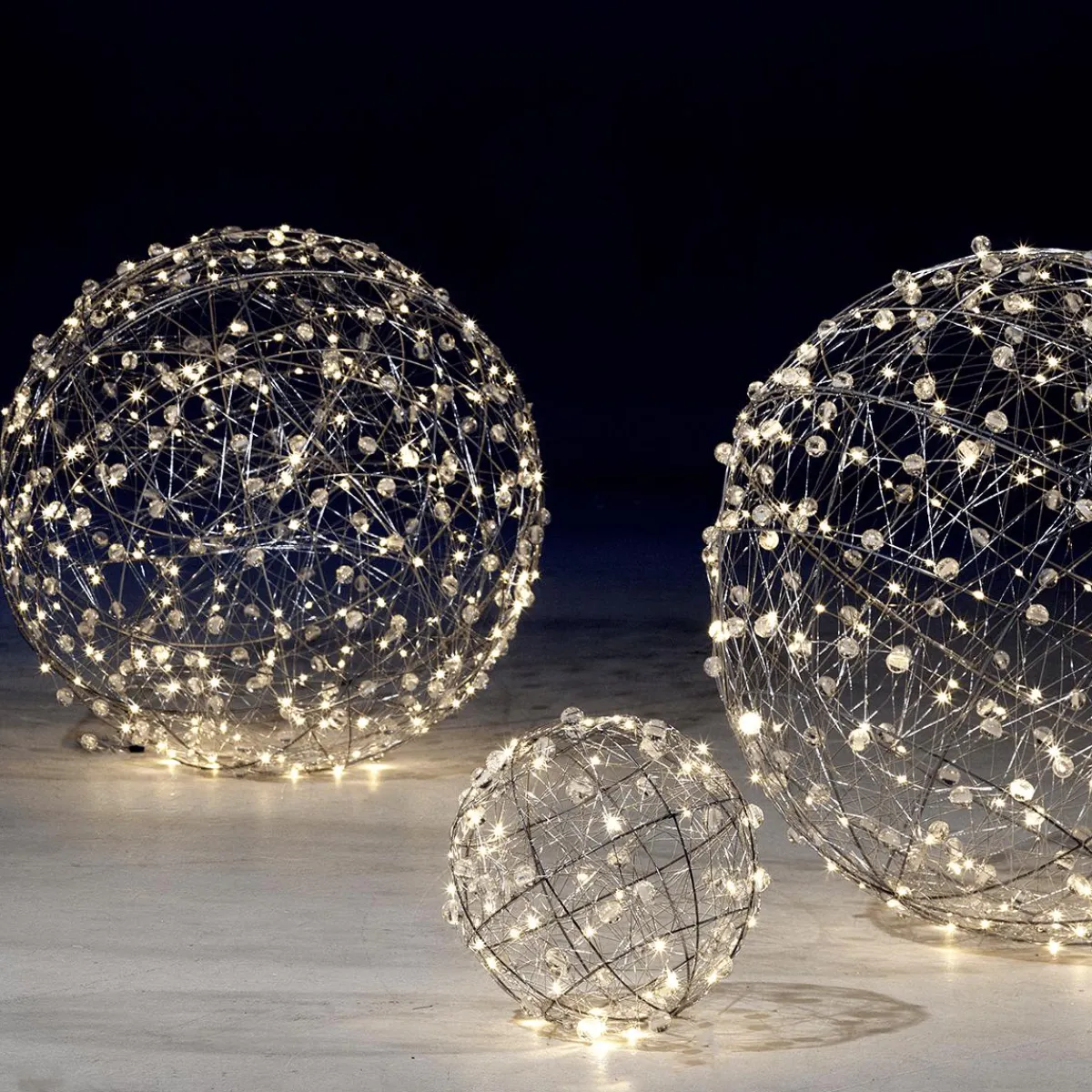 Luz Decorativa|Decoración Navideña Xxl>DecoWoerner Bola De Alambre Con Luz LED Ø 60 Cm plata