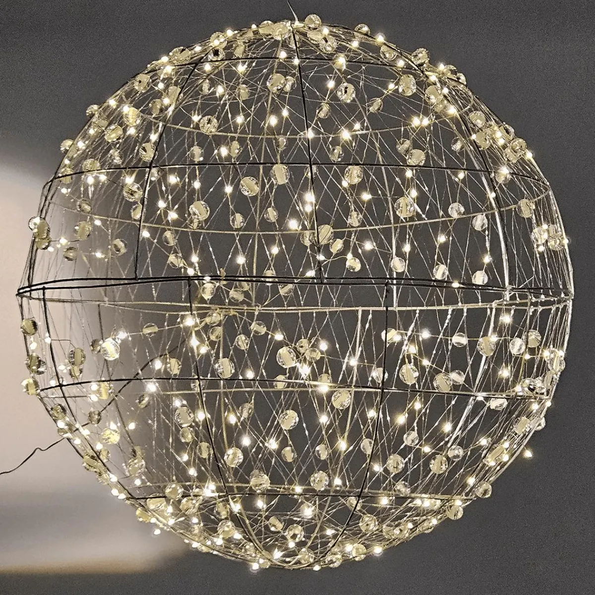 Luz Decorativa|Decoración Navideña Xxl>DecoWoerner Bola De Alambre Con Luz LED Ø 60 Cm plata