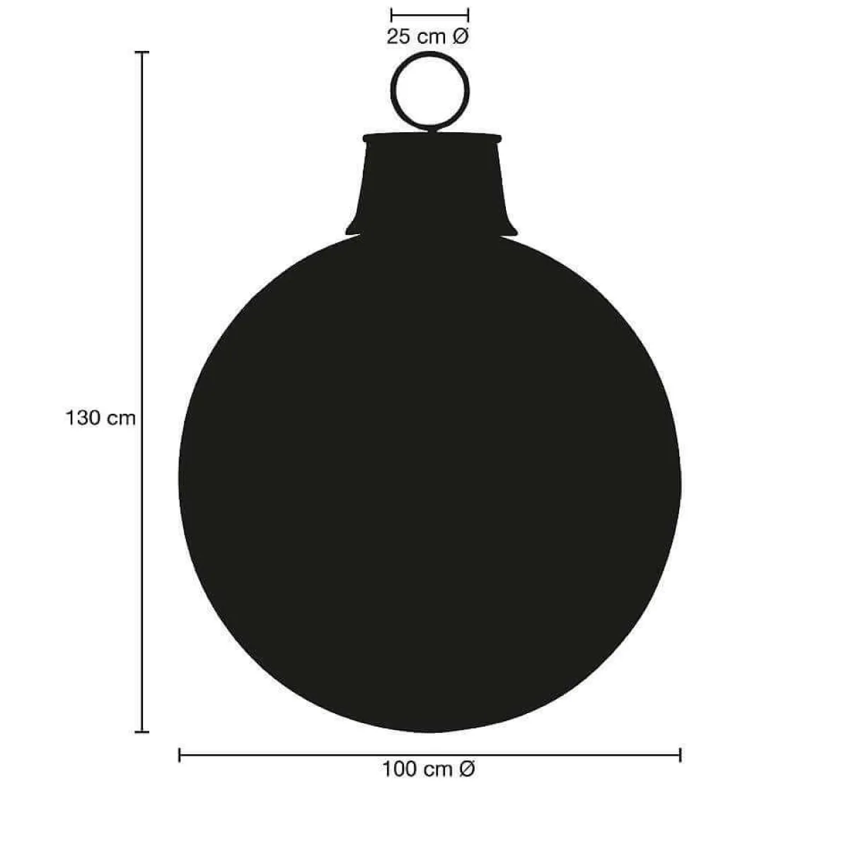 Decoración Navideña Xxl>DecoWoerner Bola De Navidad, Color , Ø 100 Cm rojo