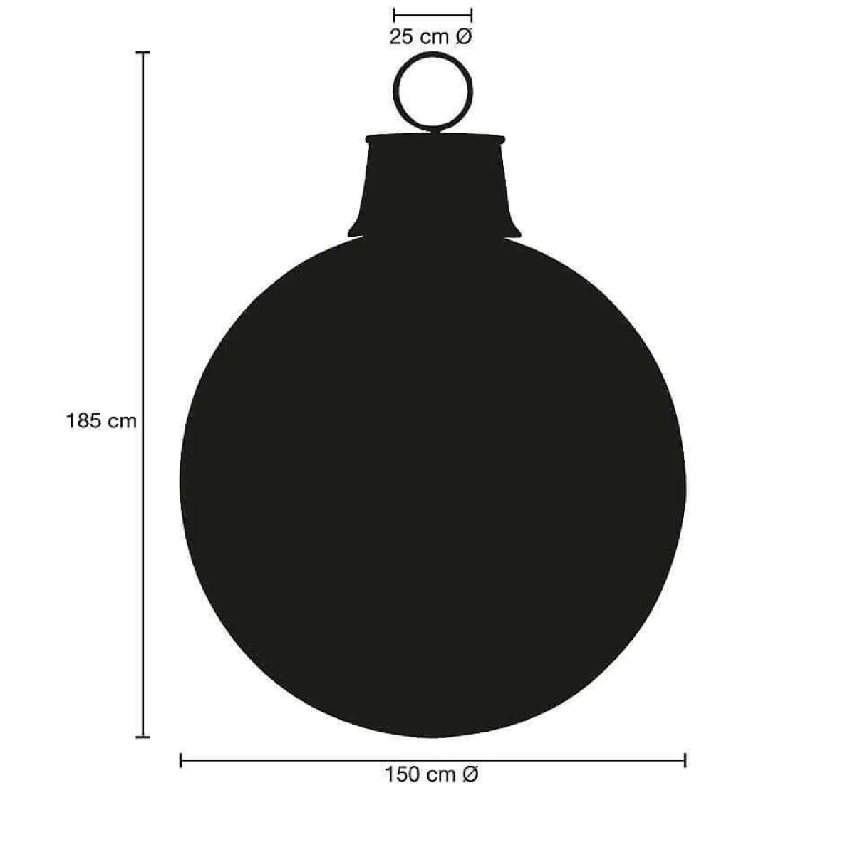 Decoración Navideña Xxl>DecoWoerner Bola De Navidad, Color , Ø 150 Cm rojo