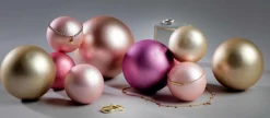 Bolas De Navidad>DecoWoerner Bola De Navidad De Vidrio 8 Cm, Oscuro, 6 Piezas oro