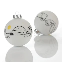 Bolas De Navidad>DecoWoerner Bola De Navidad De Vidrio "Ártico" 8 Cm, 12 Piezas blanco