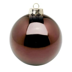 Bolas De Navidad>DecoWoerner Bola De Navidad Sin Costuras De Plástico, Color Oscuro Ø 8 Cm marrón