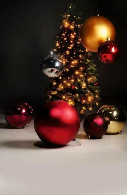 Decoración Navideña Xxl|Bolas De Navidad>DecoWoerner Bola De Navidad XXL Brillante, 50 Cm plata