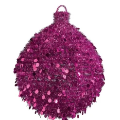 Decoración Temática|Decoración Navideña Xxl>DecoWoerner Bola Decorativa De Espumillón, Ø 100 Cm, Fucsia violeta
